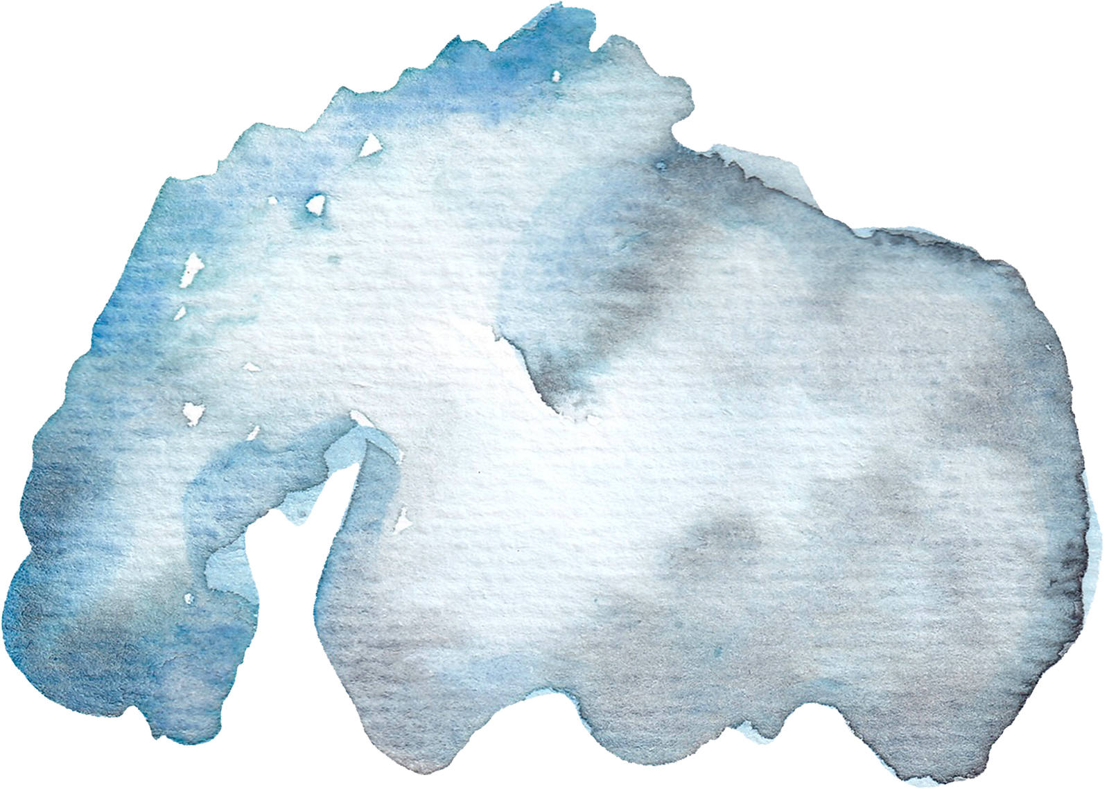 Watercolor Stain Cutout